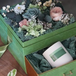 香氛蠟燭雙層永生花禮盒