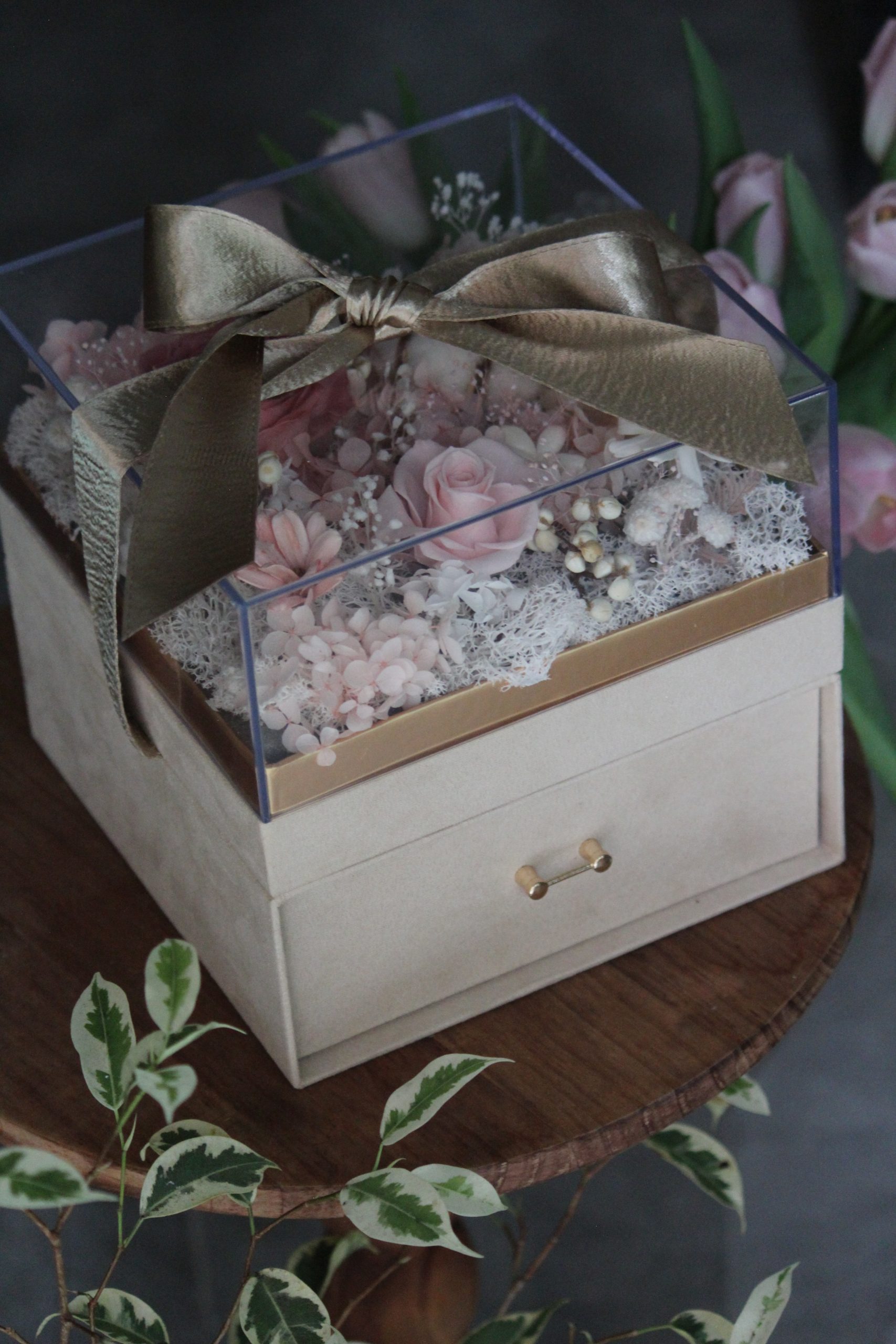香氛蠟燭雙層永生花禮盒:圖片 14