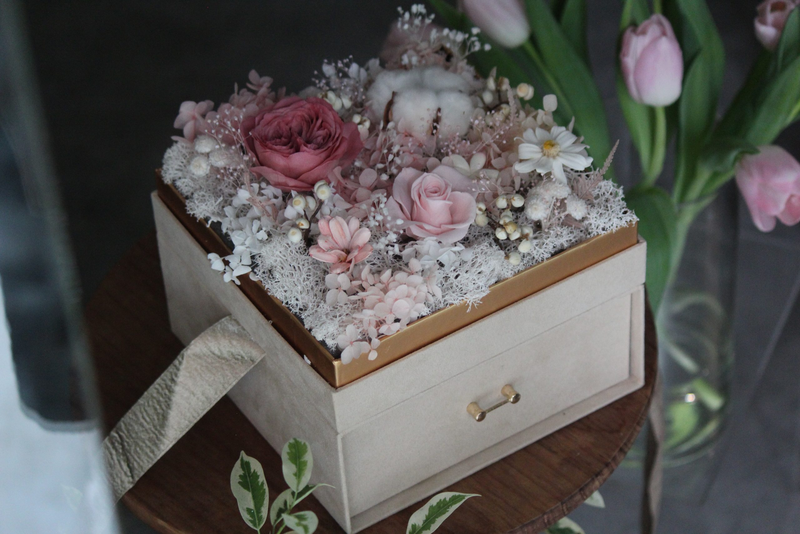 香氛蠟燭雙層永生花禮盒:圖片 10