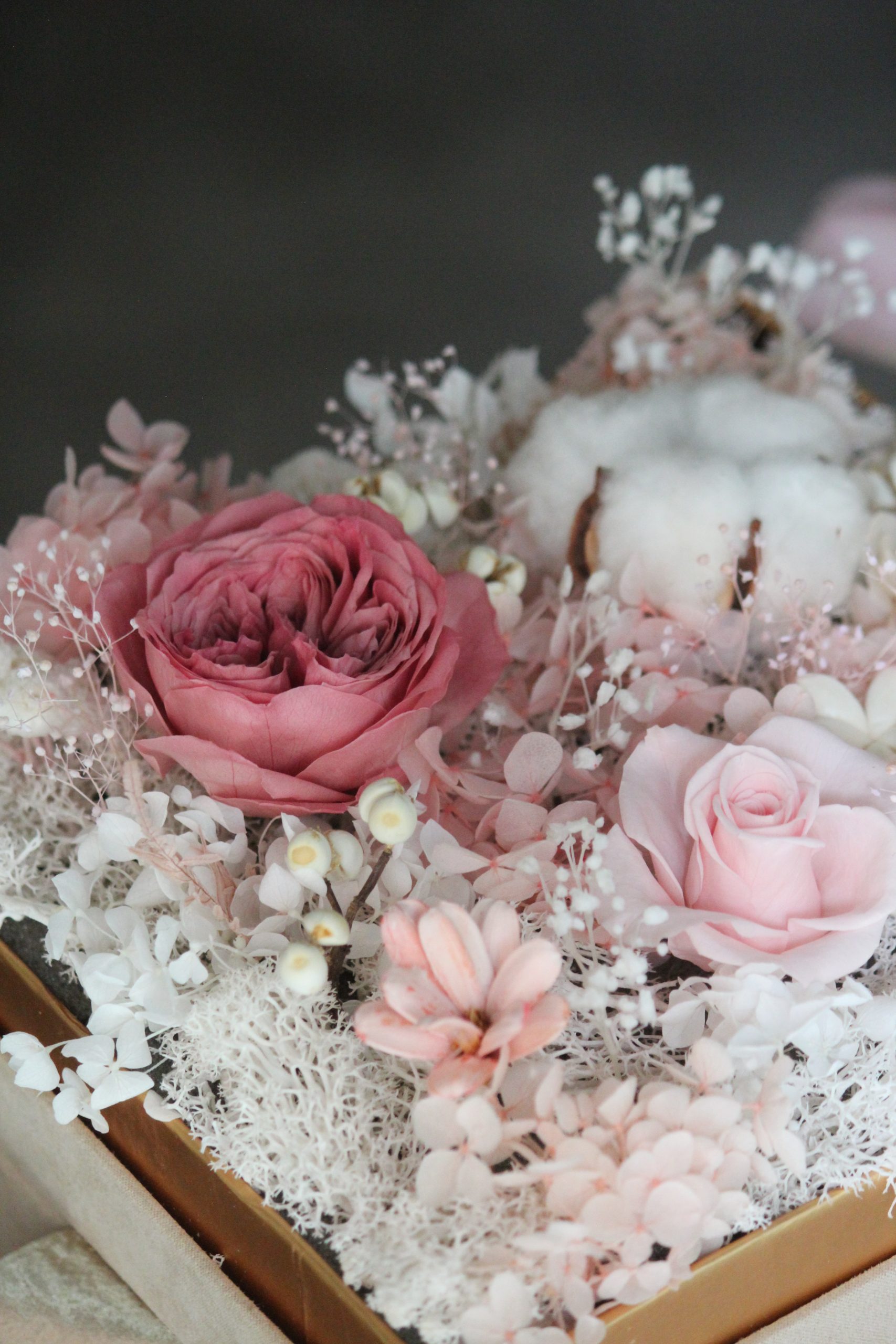 香氛蠟燭雙層永生花禮盒:圖片 3