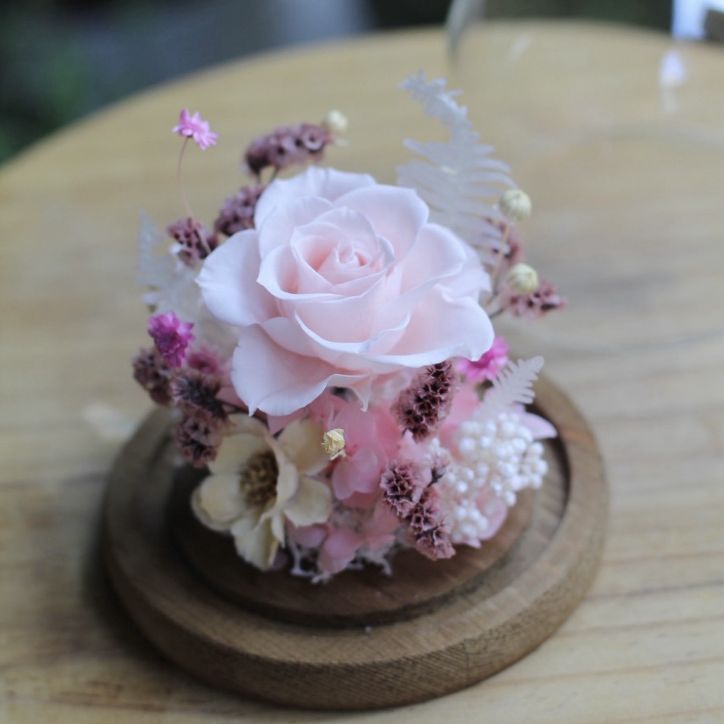 精緻深粉玫瑰小玻璃花盅:圖片 6