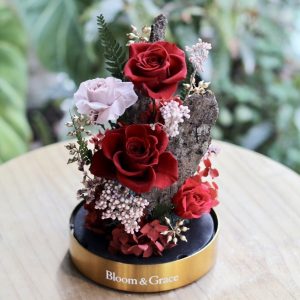 【純．愛】永生玫瑰金屬花盅