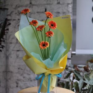 橘色迷你非洲菊花束