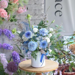 海洋藍白色開幕花禮