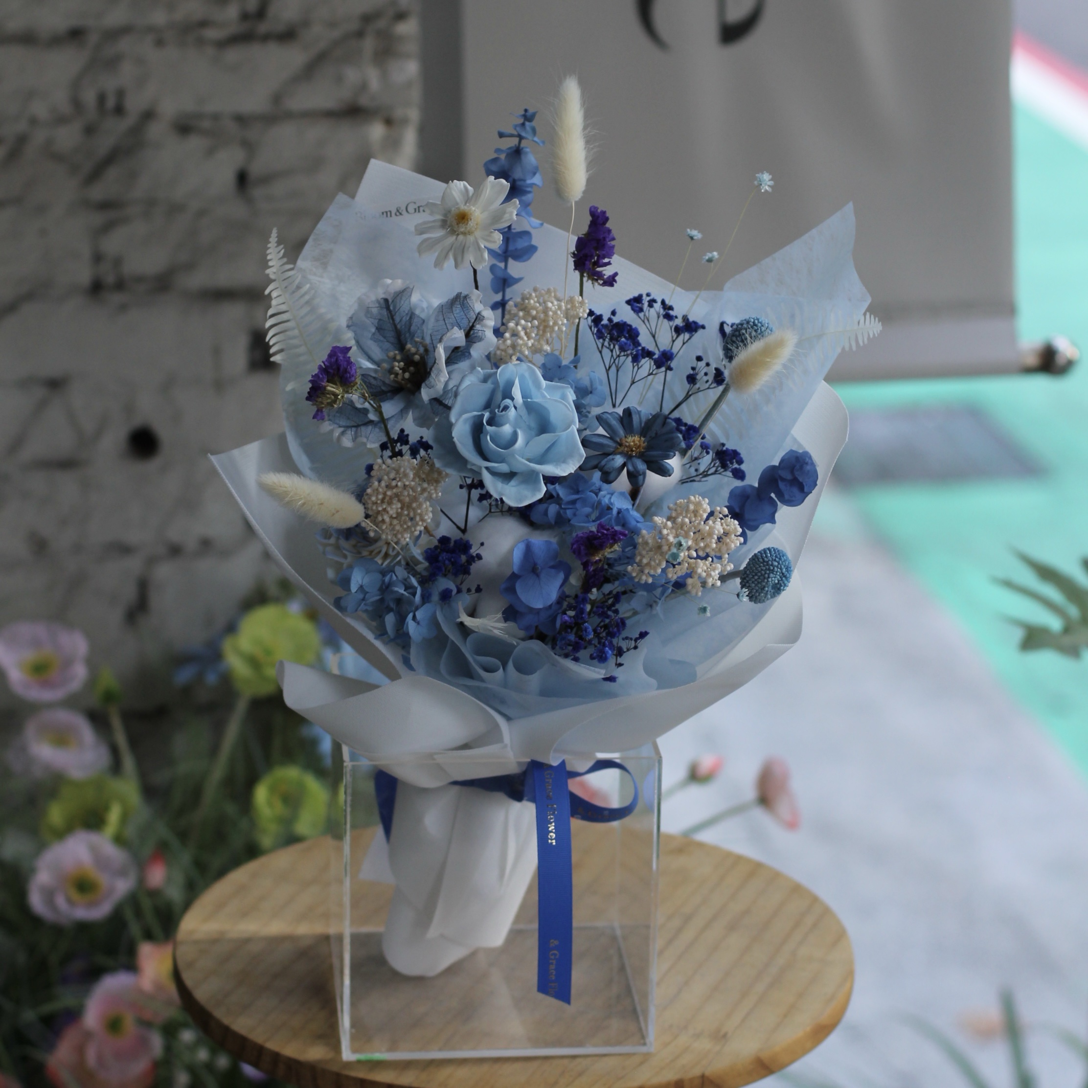 深夜現貨|天空藍|永生玫瑰花束 - Image 3