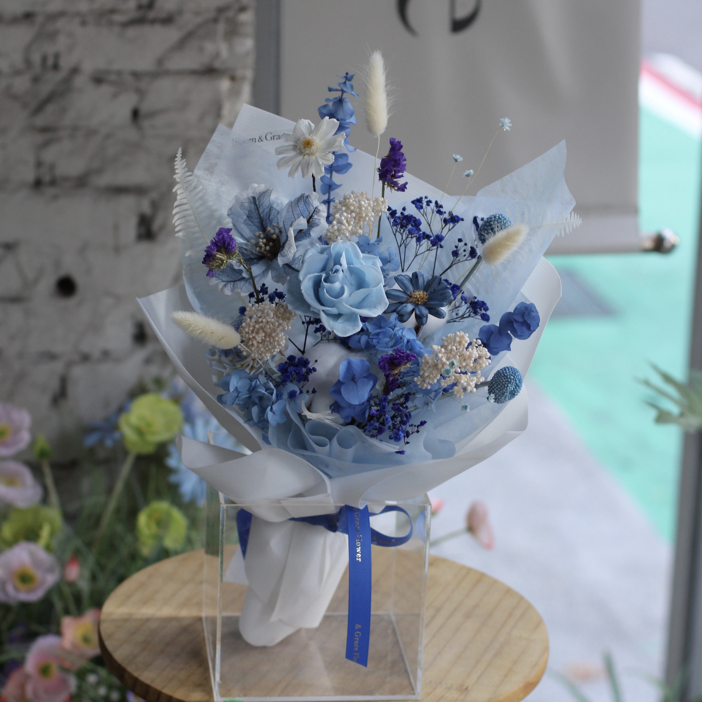 深夜現貨|天空藍|永生玫瑰花束 - Image 6