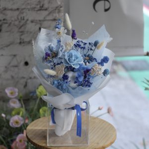 深夜現貨｜天空藍｜永生玫瑰花束