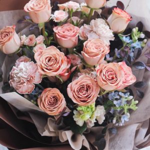 Bloom & Grace 深卡布奇諾告白花束｜進口玫瑰花禮