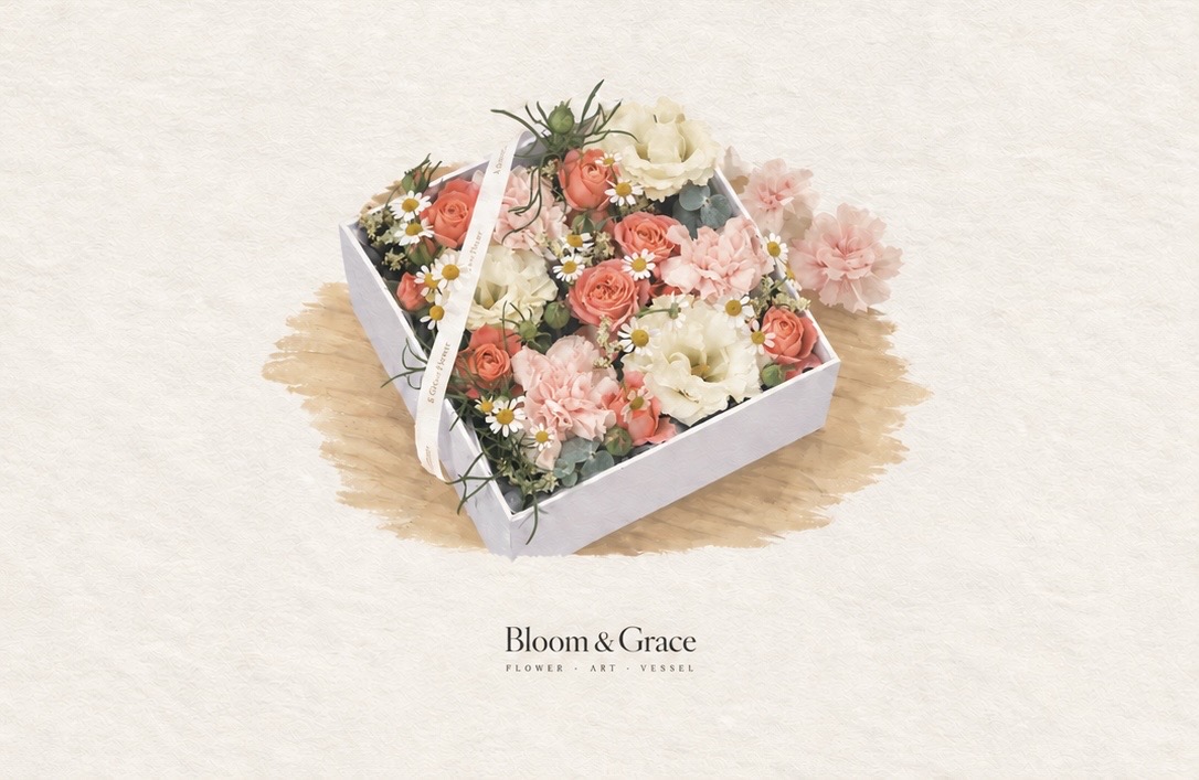 Bloom & Grace 花園花盒生活花藝課插畫